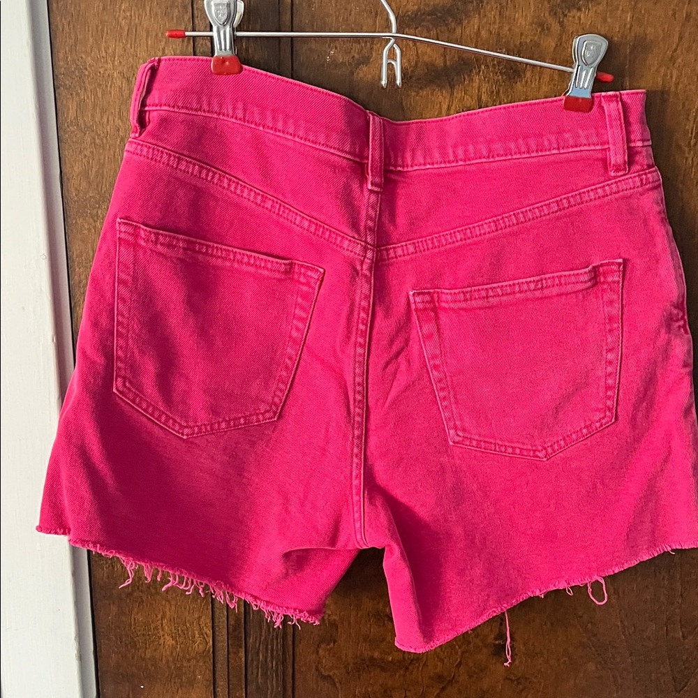 Faherty Bright Pink Women's Jean Shorts - Picture 4 of 4
